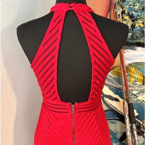 NWT, Luxxel, Stunning Vibrant,Rich Red Cocktail Dress, Small - Picture 3 of 14